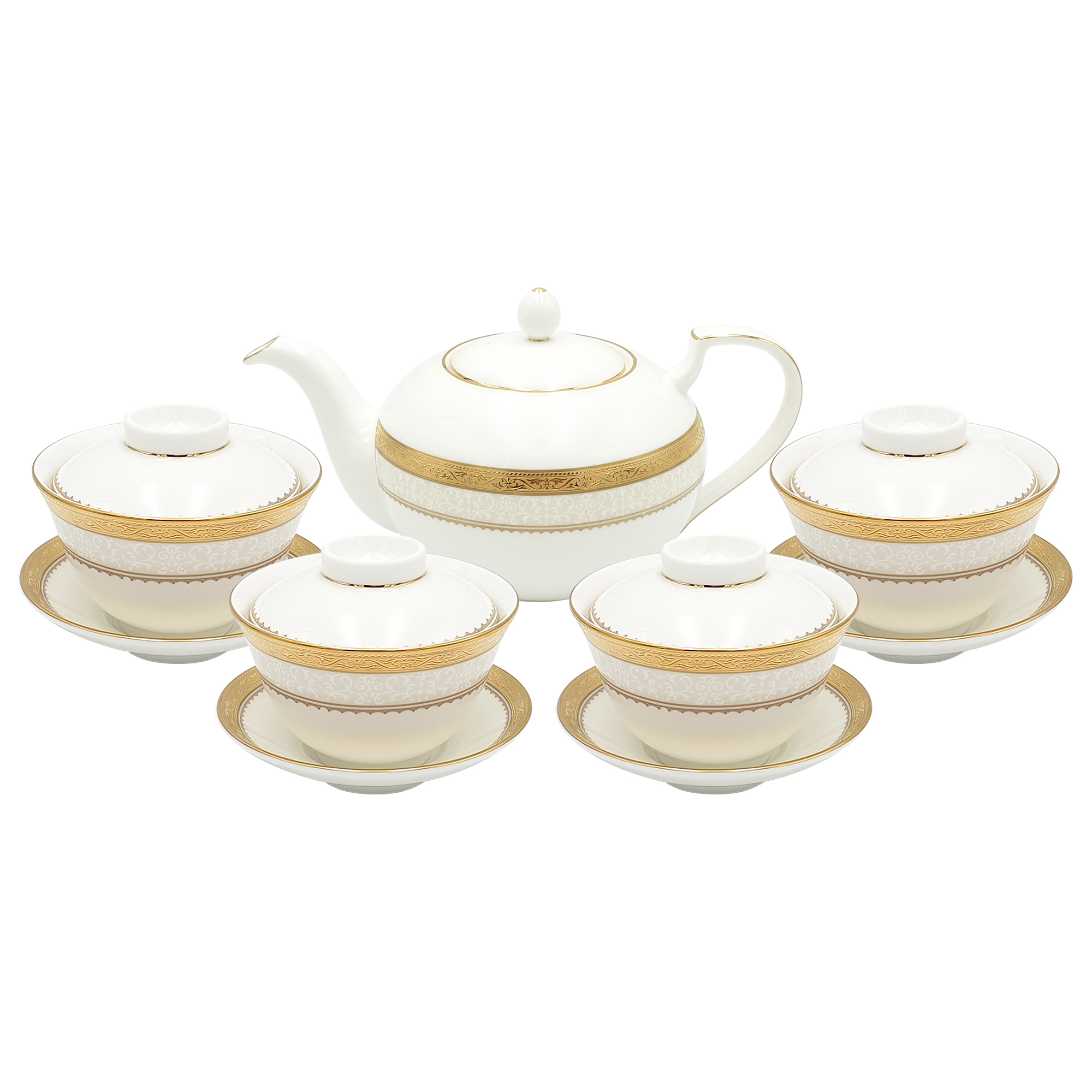 Picture of Noritake 14Pcs Asian Tea Set For 4 Person - Odessa Gold