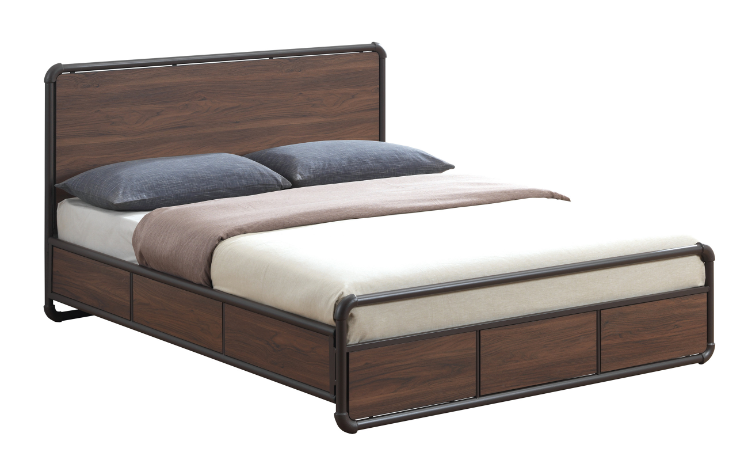 Picture of COLUMBIA QUEEN DOUBLE BED WITH METAL BASE - COLUMBIA