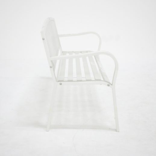 Picture of GRANDE OUTDOOR STEEL BENCH - SANDY WHITE