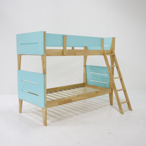 Picture of TIFFANY SINGLE WOODEN DOUBLE  DECKER - TIFFANY BLUE + NATURAL