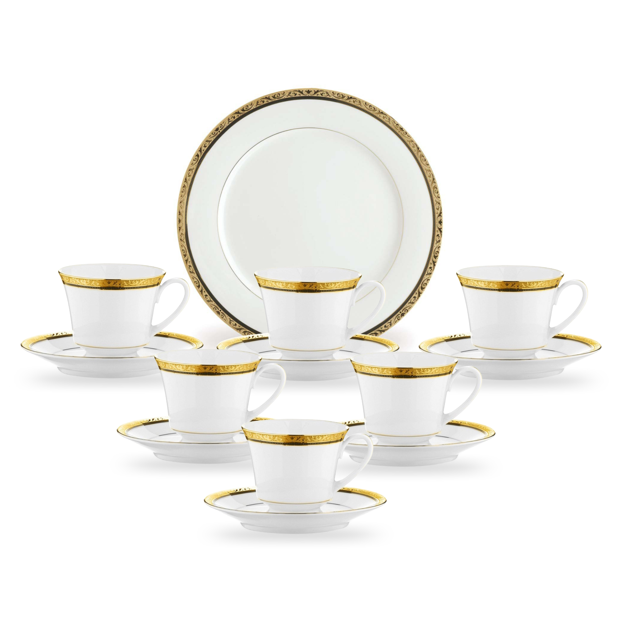Picture of Noritake 13Pcs Cup and Saucer with Dinner Plate - Regent Gold